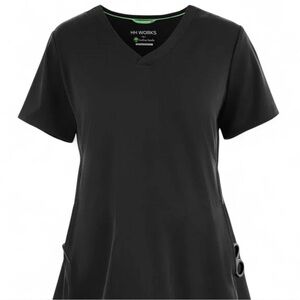 HH Works by Healing Hands Mila Women's 2-Pocket STRETCH Maternity Scrub Top Med